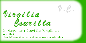 virgilia csurilla business card